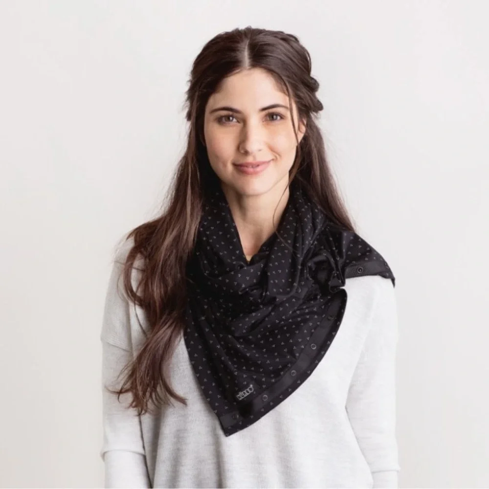 NuRoo Nursing Infinity Scarf Purple Stripe One‎ size Multi-way Snap closure